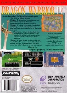 Dragon Warrior IV (USA) box cover back